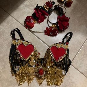 Queen of Hearts Electric Laundry rave plunge bra